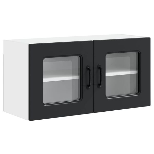 vidaXL Arm&aacute;rio de Cozinha Kalmar Preto 80 x 31 x 40 cm