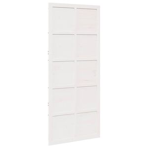 vidaXL Porta de celeiro Branco 80 x 2,5 x 208 cm