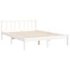 vidaXL Cama sem colch&atilde;o 140x200 cm madeira de pinho maci&ccedil;a branco