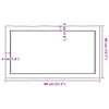 vidaXL Tampo de mesa c/ bordas vivas carvalho maci&ccedil;o n&atilde;o tratado