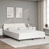 vidaXL Estrutura de cama Dover 160x200 cm couro artificial branco