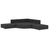 vidaXL 6 pcs conjunto lounge de jardim c/ almofadões vime PE preto