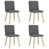 vidaXL Cadeiras de jantar 4 pcs tecido cinzento-escuro