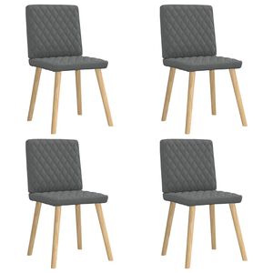 vidaXL Cadeiras de jantar 4 pcs tecido cinzento-escuro