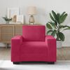 vidaXL Poltrona 100x77x82 cm veludo vermelho-tinto