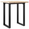 vidaXL Mesa de jantar estrutura em O 60x60x75,5 cm pinho/a&ccedil;o