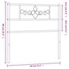 vidaXL Cabeceira de cama 75 cm metal preto