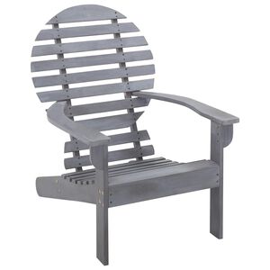vidaXL Cadeira Adirondack em madeira de ac&aacute;cia maci&ccedil;a cinzento