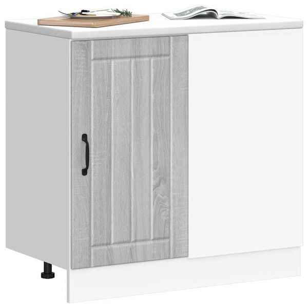 vidaXL Armário de cozinha inferior Lucca deriv. madeira cinzento sonoma