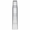 vidaXL Cestos gabião arqueados 10pcs 400x30x120/140 ferro galvanizado
