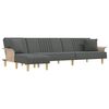 vidaXL Sof&aacute;-cama em forma de L 279x140x70 cm tecido cinzento-escuro