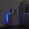 vidaXL M&oacute;vel de parede para TV com luzes LED 30,5x35x30 cm branco