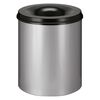 V-Part Caixote do lixo autoextingu&iacute;vel para papel 80 L prateado/preto