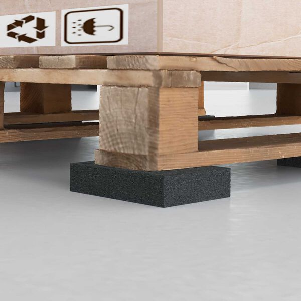 vidaXL Almofada de Borracha Preto Borracha