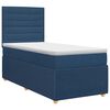 vidaXL Cama box spring com colch&atilde;o Azul 90 x 190 cm Tecido