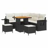 vidaXL Conjunto de Sof&aacute; de Jardim 8 unid. Preto vime PE