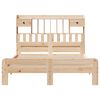 vidaXL Cama com estante sem colchão 150x200 cm pinho maciço