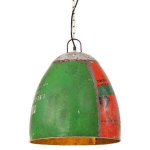 vidaXL Candeeiro suspenso industrial redondo 25W 42 cm E27 multicor
