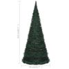 vidaXL Árvore Natal pop-up artificial pré-iluminada 210 cm verde