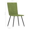 vidaXL Cadeiras de jantar 2 pcs veludo verde