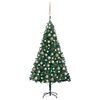 vidaXL &Aacute;rvore Natal artificial pr&eacute;-iluminada c/ bolas 150 cm PVC verde