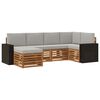 vidaXL Conjunto de Sof&aacute;s para Exterior 6 unid. Poli&eacute;ster