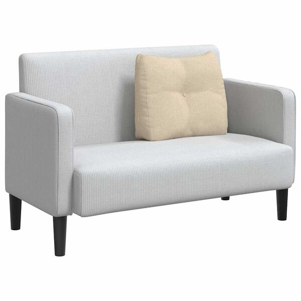 vidaXL Travesseiro para Costas Creme 60 x 24 x 50 cm tecido