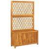 vidaXL Vaso/floreira c/ treli&ccedil;a 100x32x165 cm madeira de ac&aacute;cia maci&ccedil;a