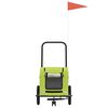 vidaXL Reboque de bicicleta p/ animais tecido oxford/ferro verde