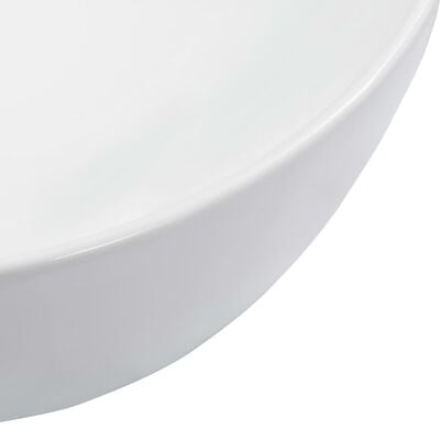 vidaXL Lavatório 42,5x42,5x14,5 cm cerâmica branco