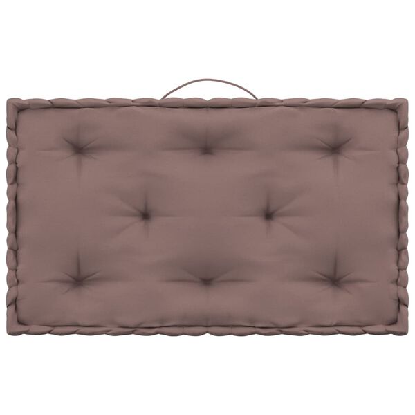 vidaXL Almofad&otilde;es p/ sof&aacute; de paletes 6pcs algod&atilde;o cinzento-acastanhado