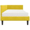 vidaXL Estrutura de Cama de Canto com Colch&atilde;o 2 pcs Amarelo Veludo