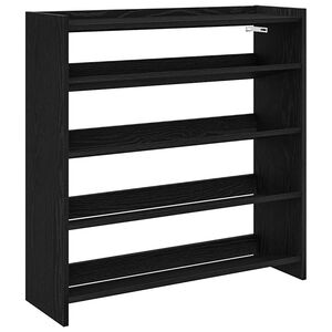 vidaXL Sapateira 80x25x81 cm derivados de madeira preto