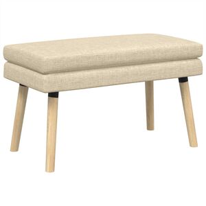 vidaXL Banco de Camadas Duplas Creme 80 x 40 x 47 cm Tecido