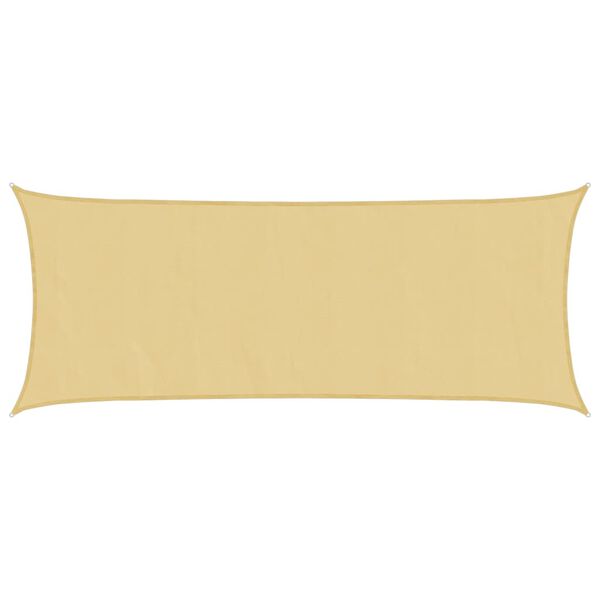 vidaXL Para-sol estilo vela 5x2 m oxford 100% poli&eacute;ster cor areia