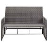 vidaXL 2 pcs conjunto lounge de jardim c/ almofadões vime PE cinzento