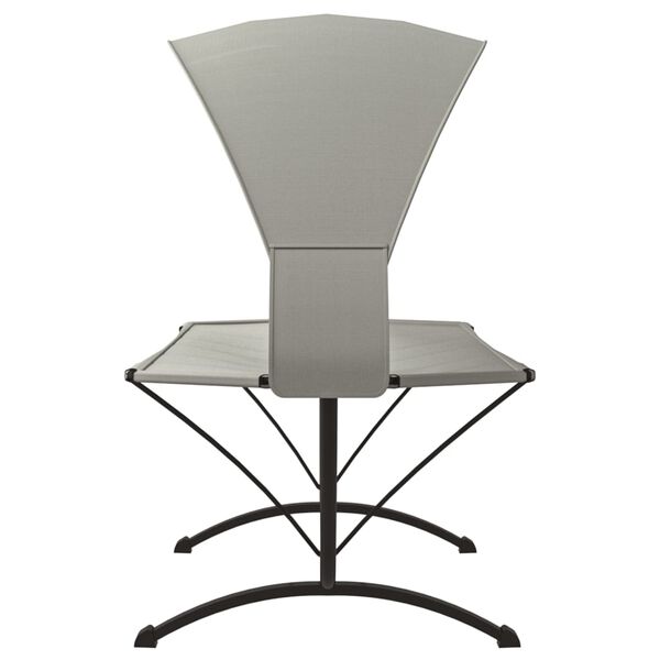 vidaXL Espreguiçadeira exterior c/ toldo aço e tecido oxford cor creme