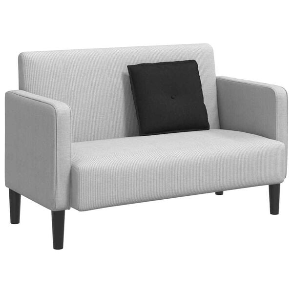 vidaXL Travesseiro para Costas Preto 50 x 19 x 45 cm tecido