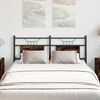 vidaXL Cabeceira de cama 137 cm derivados madeira/a&ccedil;o carvalho fumado