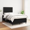 vidaXL Cama boxspring com colch&atilde;o 120x190 cm tecido preto
