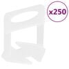 vidaXL Niveladores de ladrilhos 250 pcs 2 mm