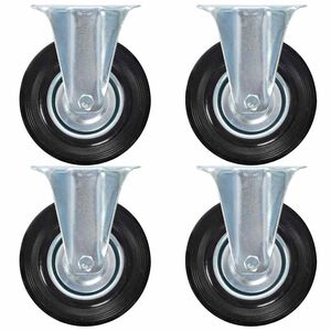 vidaXL Rodas fixas 4 pcs 125 mm