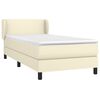 vidaXL Cama com molas/colch&atilde;o 80x200 cm couro artificial cor creme