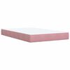 vidaXL Cama boxspring com colch&atilde;o 120x190 cm veludo rosa