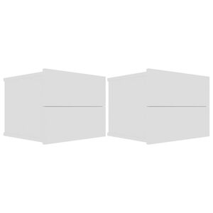 vidaXL Mesas de cabeceira 2 pcs 40x30x30 cm derivados madeira branco