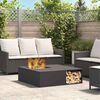 vidaXL Fire Pit Preto 100 x 100 x 30 cm Aço laminado a frio