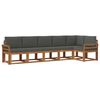 vidaXL Conjunto de Sof&aacute;s para Exterior 6 unid. Natural e Antracite