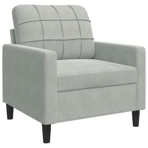 vidaXL Poltrona 60 cm veludo cinzento-claro