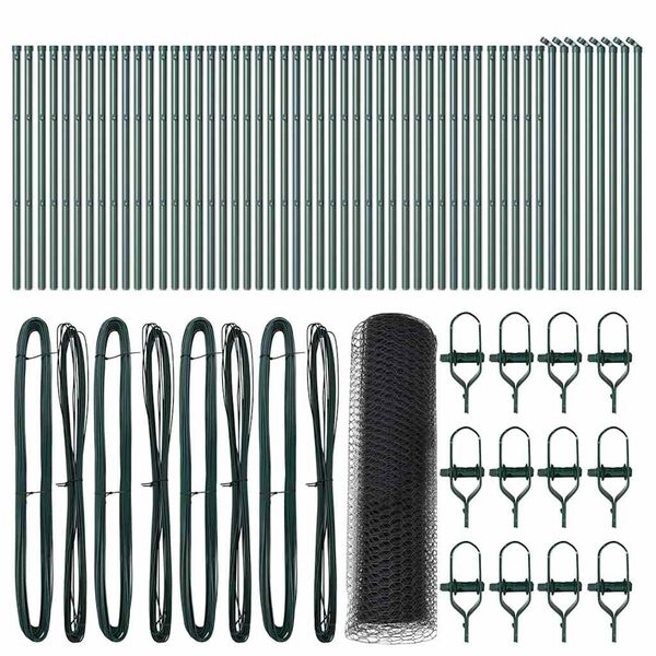 vidaXL Poste de Cerca Cinzeto 100 x 0,4 m (malha de 13 mm) A&ccedil;o e PVC