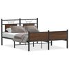 vidaXL Estrutura de cama s/ colch&atilde;o deriv. madeira carvalho castanho